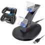 Carregador Controle Ps4 Base Duplo Charge Compativel Com Playstation 4