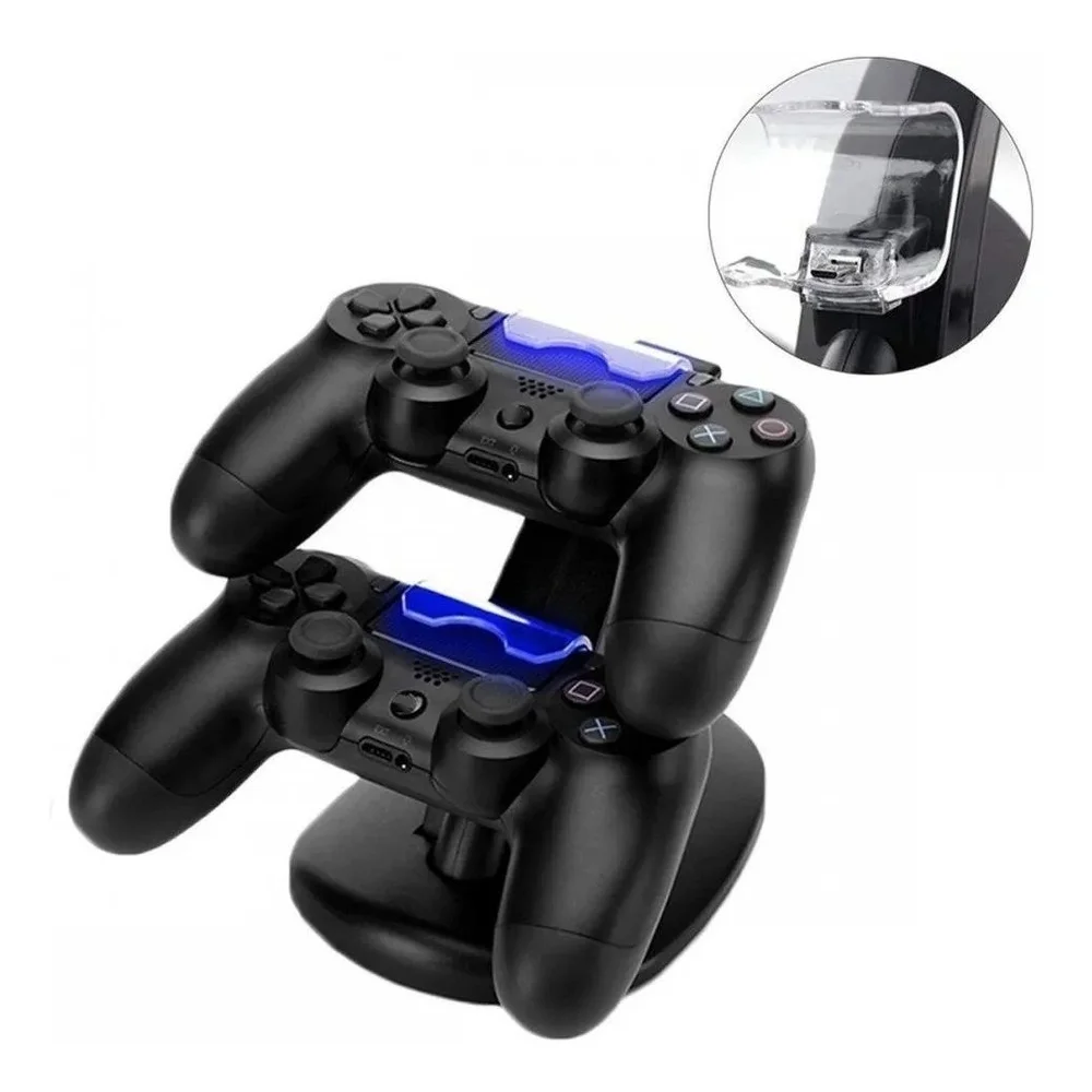 Carregador Controle Ps4 Base Duplo Charge Compativel Com Playstation 4