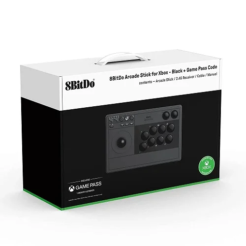 Controle 8bitdo Arcade Stick - 2.4ghz, Bluetooth, Usb-c - Para XBOX PC - Joystick E Gamepad - Preto