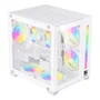 Gabinete Gamer New Hero Majesty, RGB, Mid Tower, Vidro Temperado, Sem Fonte, Sem Fan, Branco