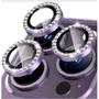 Kit Película Lente Câmera Brilho Compatível Com Iphone 11 12 13 14 15 16 Pro Max Cor:lilas;tamanho:iphone 15