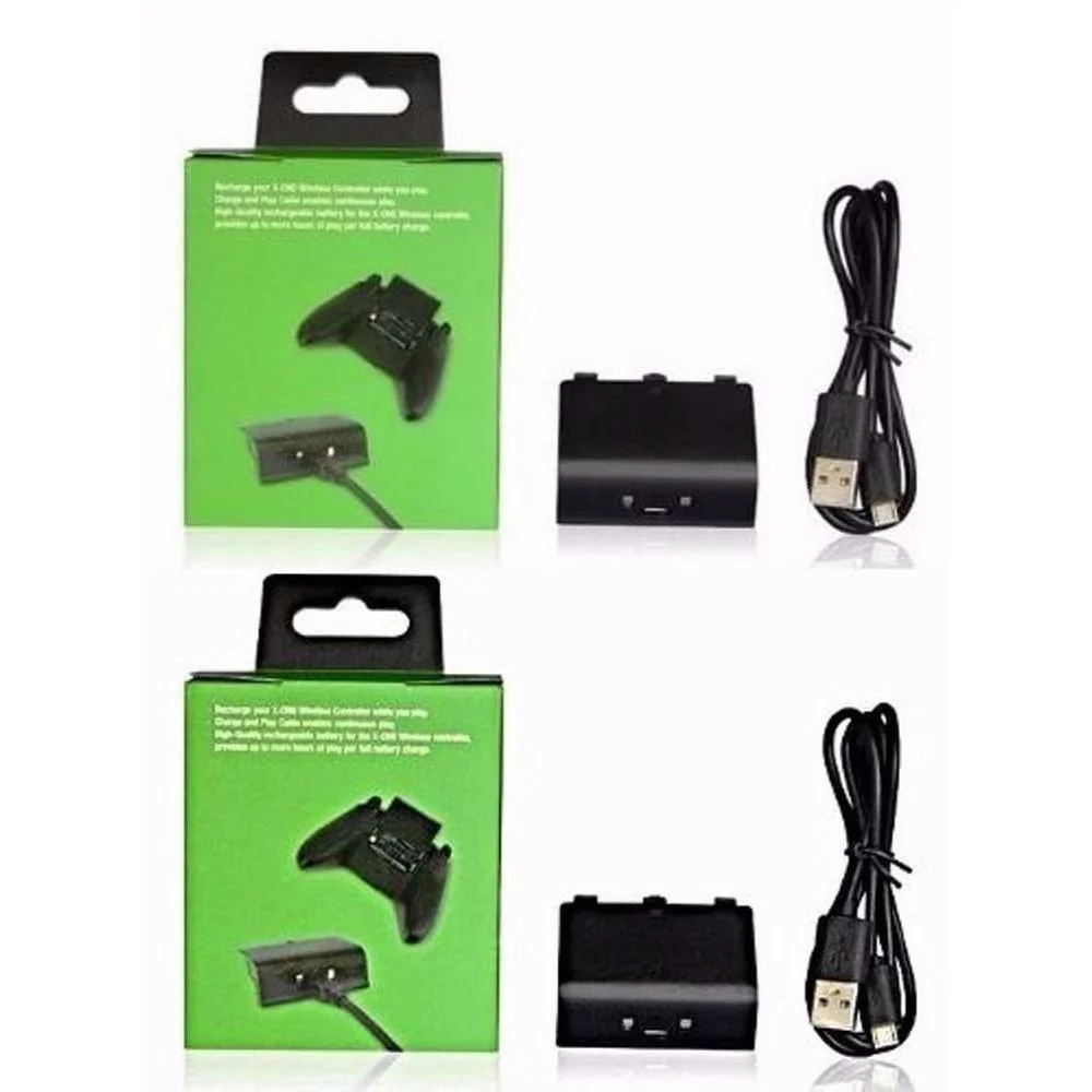 Kit 2 Baterias Recarregaveis Usb Para Controle XBOX One Compativel
