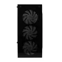 Gabinete De Computador Gamer, Mid Tower, 4 Ventoinhas Fans, Slots De Expansão PCi-e, Painel Lateral Transparente, Novo
