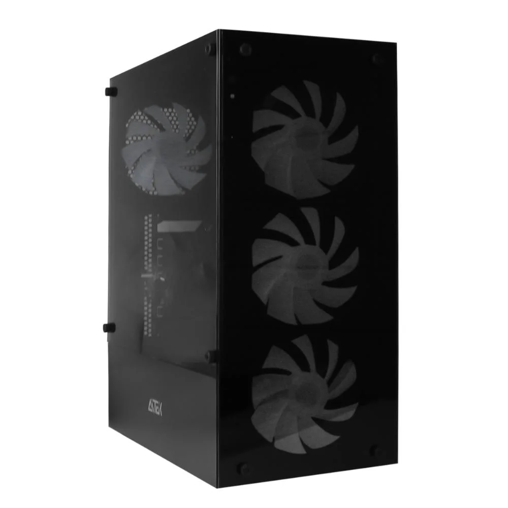 Gabinete De Computador Gamer, Mid Tower, 4 Ventoinhas Fans, Slots De Expansão PCi-e, Painel Lateral Transparente, Novo