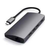 Hub Usb-c Satechi 7 Portas V2 Gigabit Pd 60w 4k Space Gray