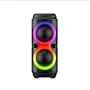 Caixa De Som Bluetooth Portátil, Alto-falantes Duplos, LED RGB, 28cm X 15cm, Preta