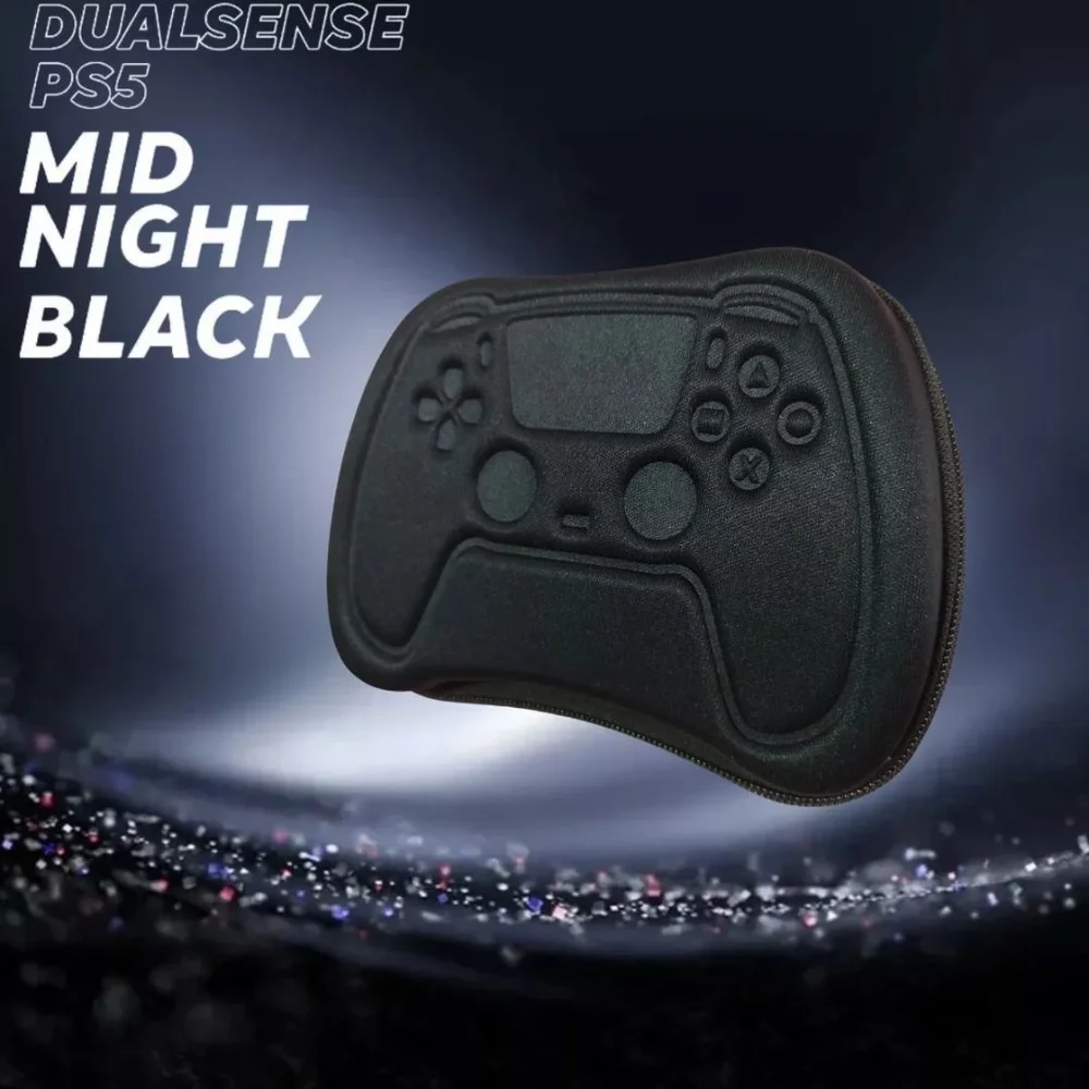 2 Case Estojo Capa Controle Playstation 5 Ps5 Bolsa Skin Cor:preto-azul