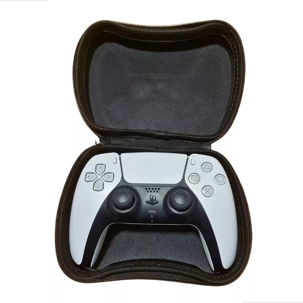 2 Case Estojo Capa Controle Playstation 5 Ps5 Bolsa Skin Cor:preto-azul
