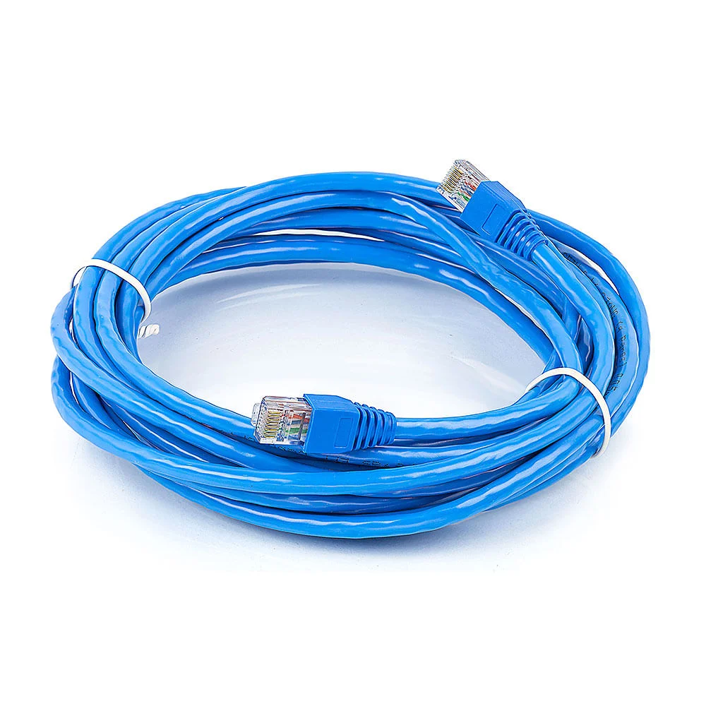 Cabo De Rede Patch Cord Cat5e Montado Azul - 1 Metro