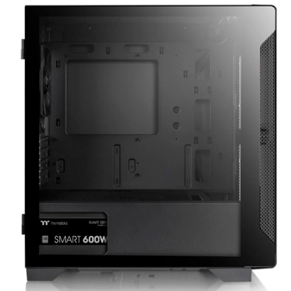 Gabinete Gamer Thermaltake, Micro Atx, Lateral Vidro, Preto - S100tg