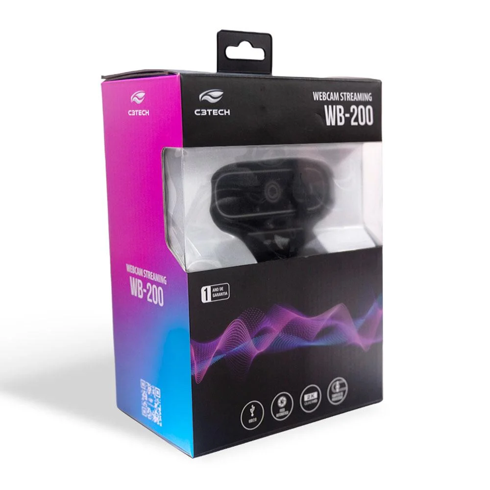 Câmera Webcam C3tech Qhd 2k - Wb-200bk