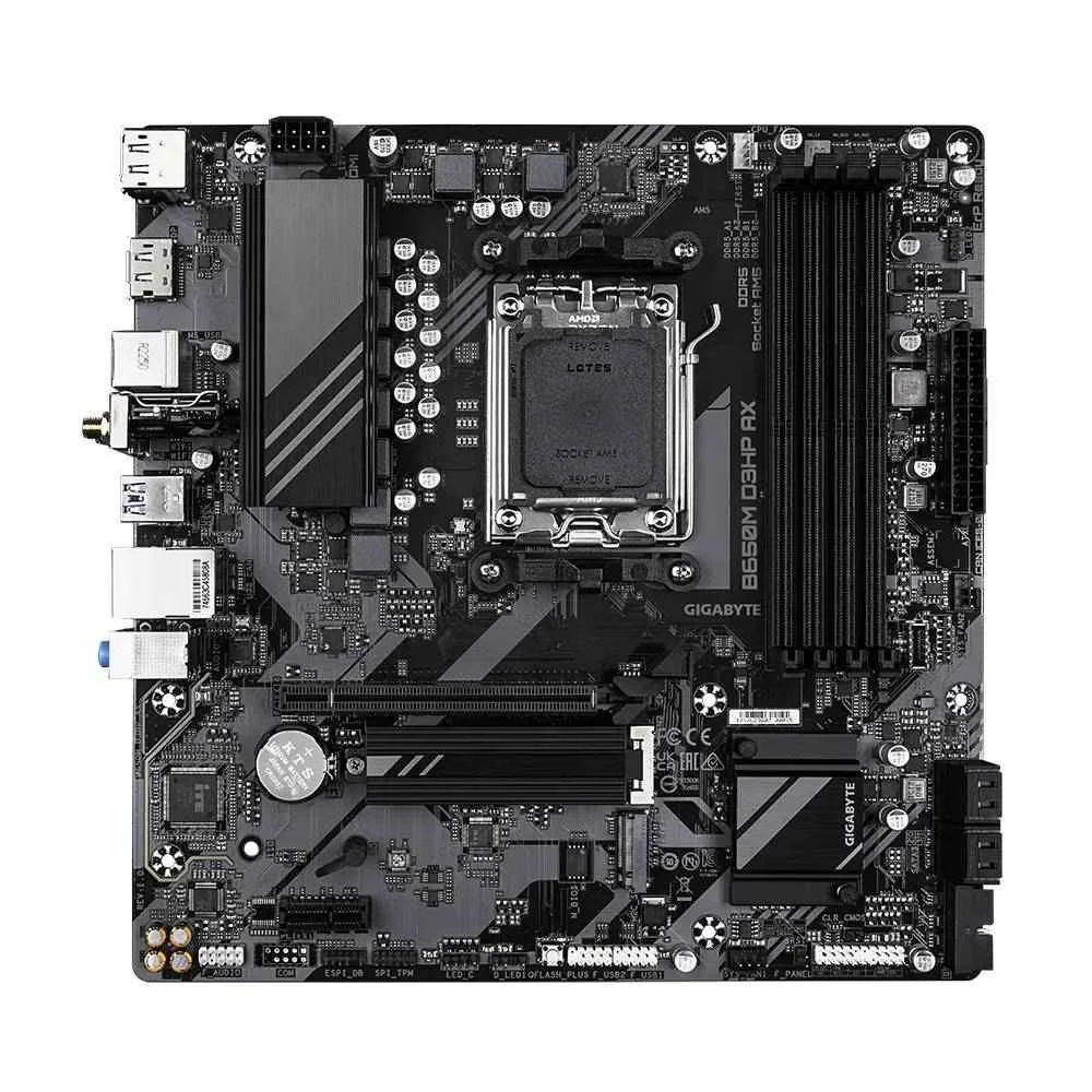 Placa Mãe Gigabyte B650m D3hp Ax Wi-fi Am5 4xDDR5 Chipset Amd B650 Matx Placa Mãe Gigabyte B650m D3hp Ax Wi-fi Am5 4xDDR5 Chipset Amd B650 Matx