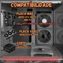 Gabinete Gamer Aquário Branco com 5 Fans RGB Inclusas Mini Tower para Placas Micro Atx Mini ITX Vidro Temperado