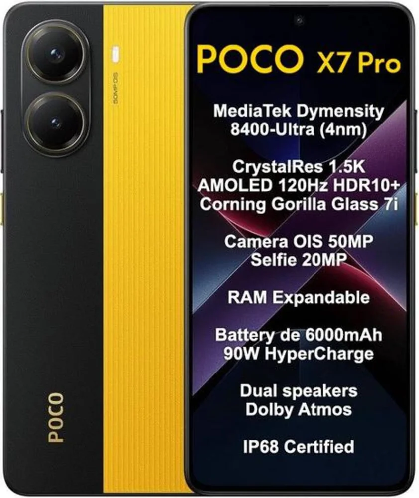 Poco X7 Pro 512GB 5G Amarelo 2412DPC0AG KaBuM