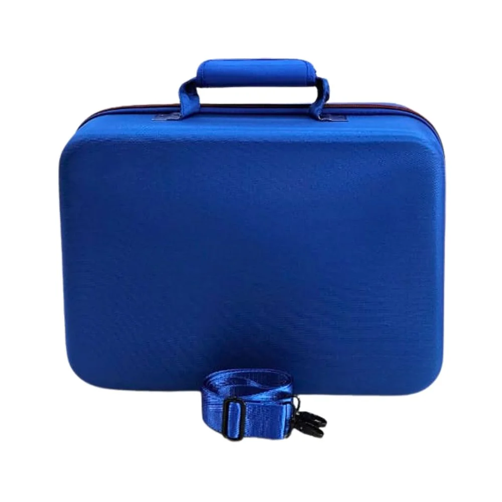 Bolsa Premium Mochila Transporte Para Playstation 5 Fat Digital Ultra E Acessórios Azul