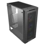 Gabinete Gamer Bluecase X-frame Mid-tower Lateral De Vidro Com 3 Fans RGB De 120mm Frontal Removível, Bg-050 - Preto