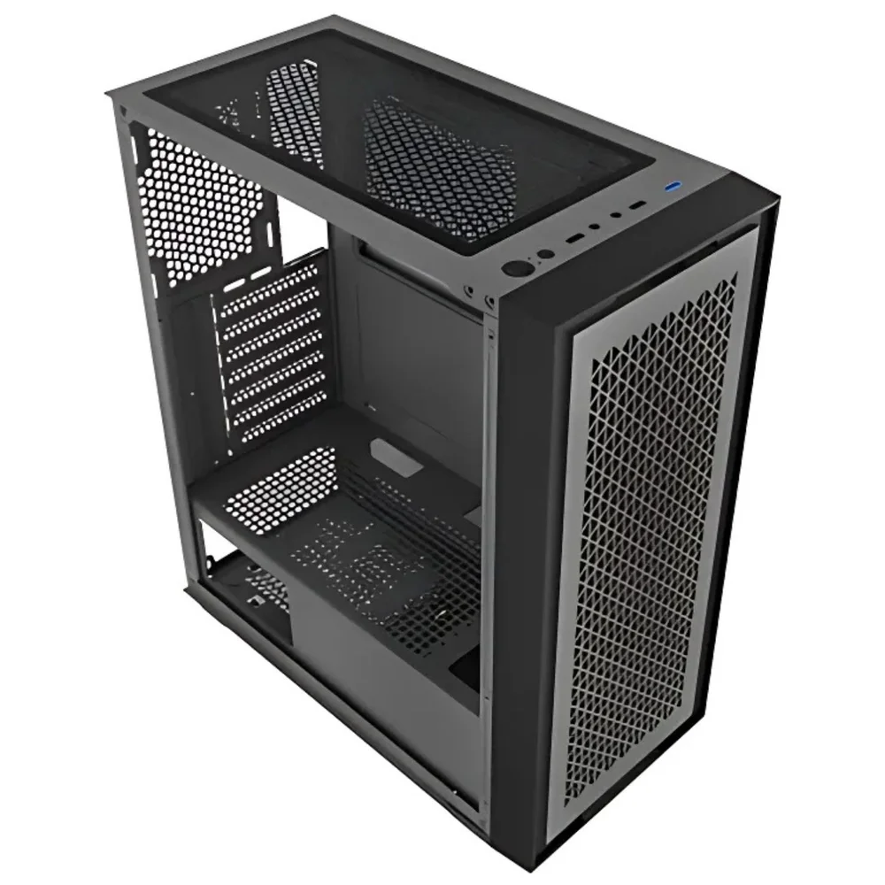 Gabinete Gamer Bluecase X-frame Mid-tower Lateral De Vidro Com 3 Fans RGB De 120mm Frontal Removível, Bg-050 - Preto Gabinete Gamer Bluecase X-frame Mid-tower Lateral De Vidro Com 3 Fans RGB De 120mm Frontal Removível, Bg-050 - Preto
