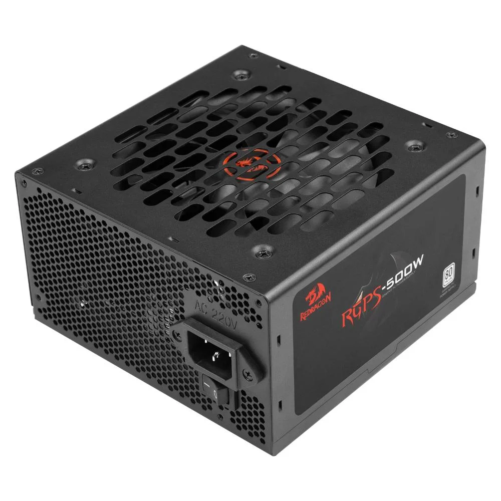 Fonte Gamer Redragon Rgps 500w 80 Plus White Atx Pfc Ativo Full Range Gc-ps021