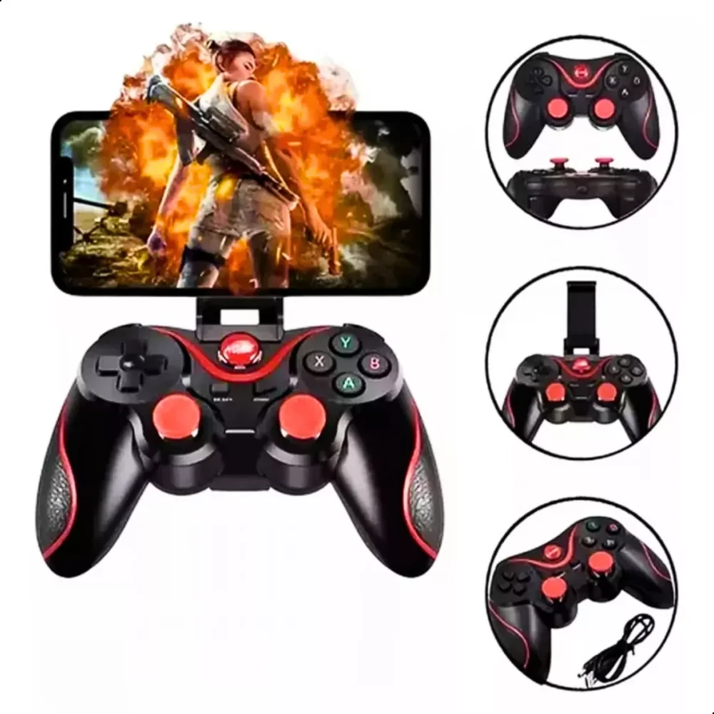 Kit 2 Controle Gamepad Joystick Compatível PC Celular Android Ios TabLED Sem Fio Bluetooth Wireles. Kit 2 Controle Gamepad Joystick Compatível PC Celular Android Ios TabLED Sem Fio Bluetooth Wireles.