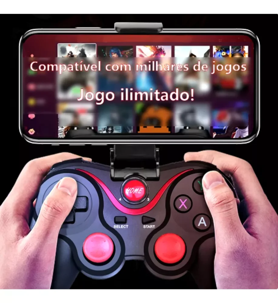 Kit 2 Controle Gamepad Joystick Compatível PC Celular Android Ios TabLED Sem Fio Bluetooth Wireles. Kit 2 Controle Gamepad Joystick Compatível PC Celular Android Ios TabLED Sem Fio Bluetooth Wireles.