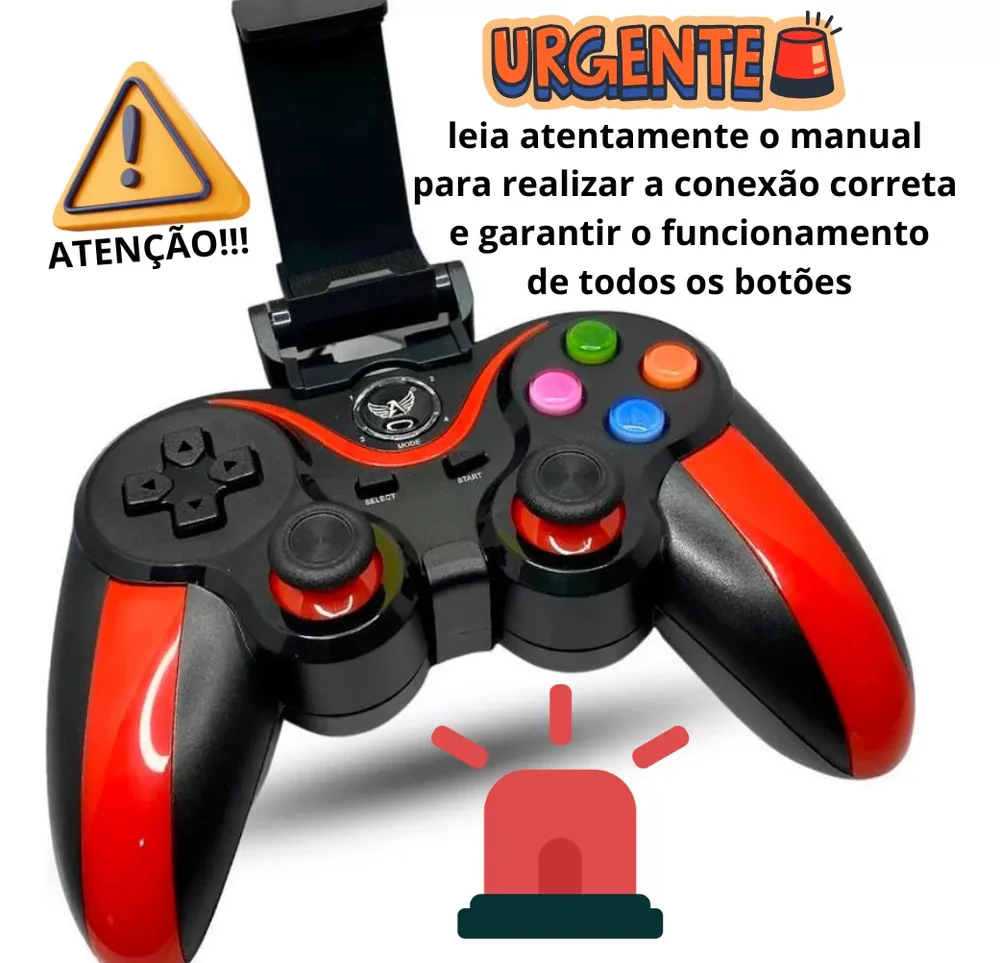 Kit 2 Controle Gamepad Joystick Compatível PC Celular Android Ios TabLED Sem Fio Bluetooth Wireles. Kit 2 Controle Gamepad Joystick Compatível PC Celular Android Ios TabLED Sem Fio Bluetooth Wireles.