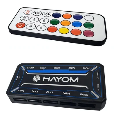Controladora Para Fan Gamer Hayom Até 10 Fans 120mm - Fc1306.