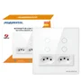 Interruptor Zigbee Inteligente com 4 Teclas Touch e 2 tomadas 10A Compatível Alexa Google Assistent