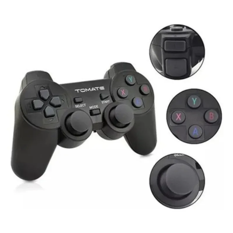 Controle Gamer Sem Fio 2 Controles E Receptor May-004 Tomate Para Games E PC