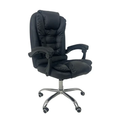 Cadeira De Escritório Presidente Reclinável Ergonômica - Preto