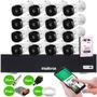 Kit 16 Câmeras Intelbras Vhl 1120 B Hd 720p Visão Noturna 20m Ip6 + Dvr 1116-c 16 Canais + Hd 1TB