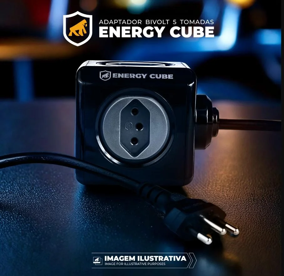 Adaptador Energy Cube Bivolt Filtro De Linha Multiplicador De Tomadas 10a Com Proteção De Sobretensão Adaptador Energy Cube Bivolt Filtro De Linha Multiplicador De Tomadas 10a Com Proteção De Sobretensão