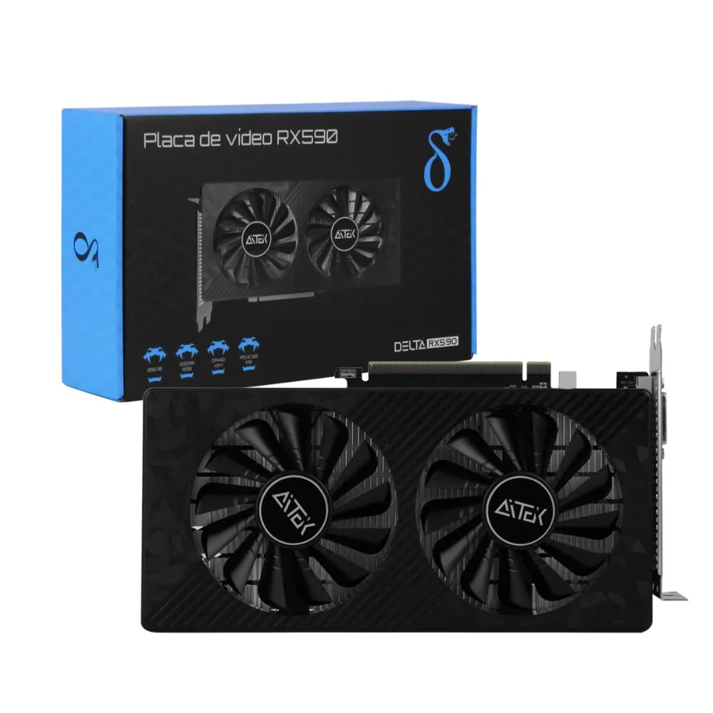 グラフィックボード・グラボ・ビデオカード Radeon RX590-8Gb Produtos com até 15 OFF no PIX KaBuM