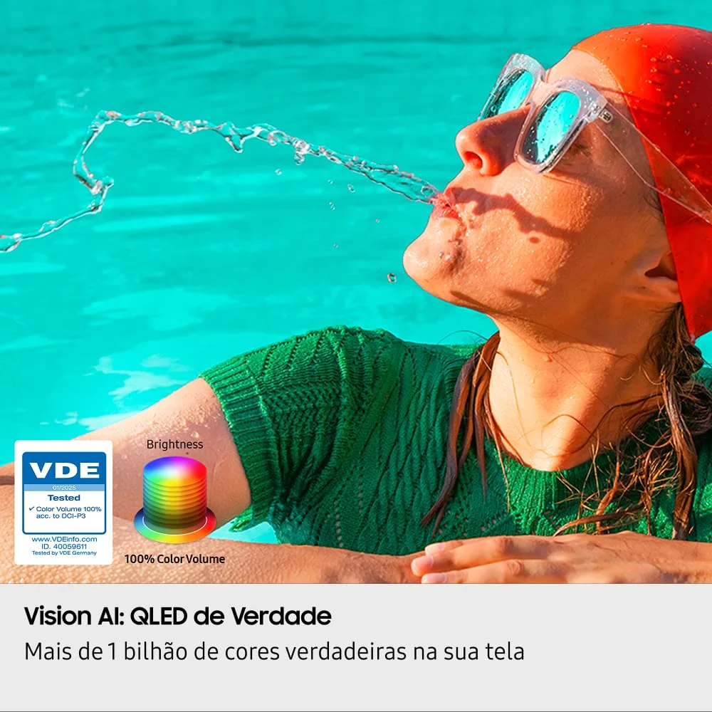 Samsung Vision AI TV 65" QLED Ultra 4K Q7F 2025, Pontos Quânticos, Processador com AI, Art Store, Alexa