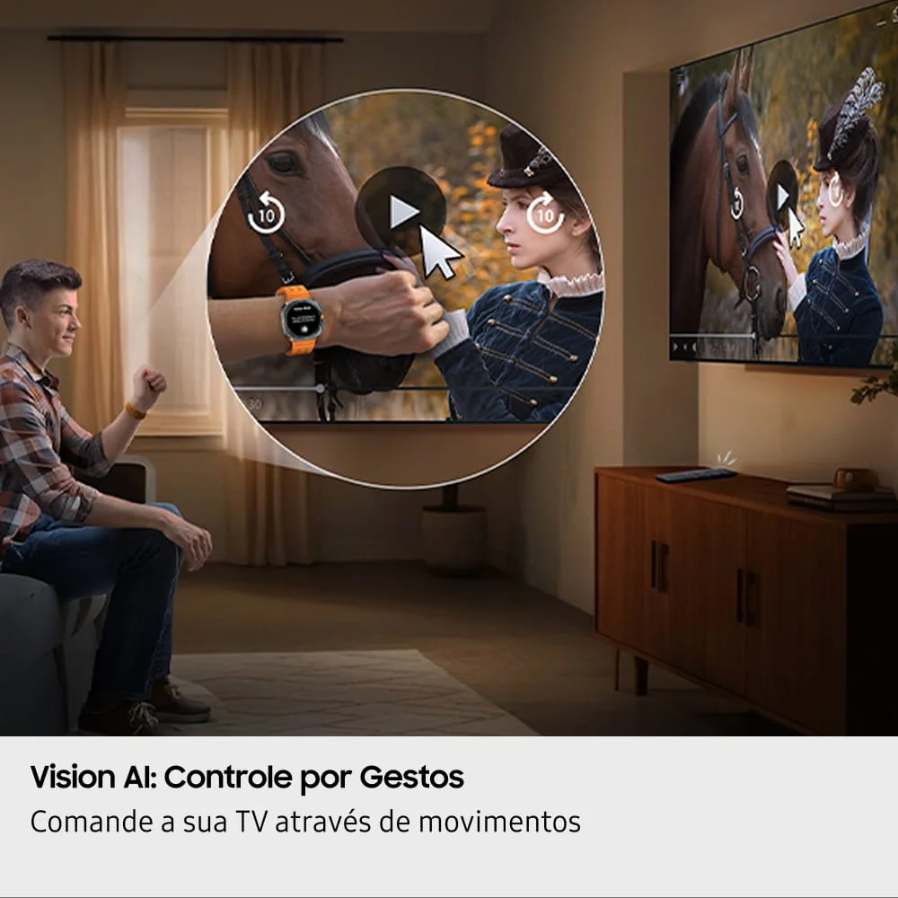Samsung Vision AI TV 65" QLED Ultra 4K Q7F 2025, Pontos Quânticos, Processador com AI, Art Store, Alexa