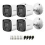 Kit 4 Câmeras Intelbras Vhd 1220 B Full Color Full Hd 1080p Visão Noturna Colorida 20m Ip67 + Plugs