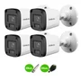 Kit 4 Câmeras Intelbras Vhd 1220 B Full Color Full Hd 1080p Visão Noturna Colorida 20m Ip67 + Plugs