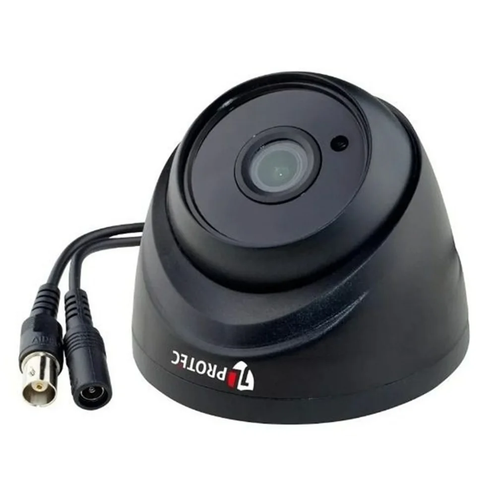 Câmera De Segurança Jl Protec Dome Black Interna Full Hd 1080p Com Visão Noturna De 20 Metros E Lente 2.8mm