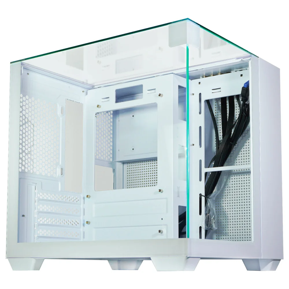 Gabinete Gamer Aquário K-mex Visão Infinita 2 - Vidro Temperado - M-atx - Branco - Cgw1x2rh002cb0x Gabinete Gamer Aquário K-mex Visão Infinita 2 - Vidro Temperado - M-atx - Branco - Cgw1x2rh002cb0x