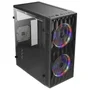 Gabinete Gamer Preto Mini Tower Com 2 Fans Rainbow RGB 120mm - Bluecase