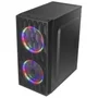 Gabinete Gamer Preto Mini Tower Com 2 Fans Rainbow RGB 120mm - Bluecase