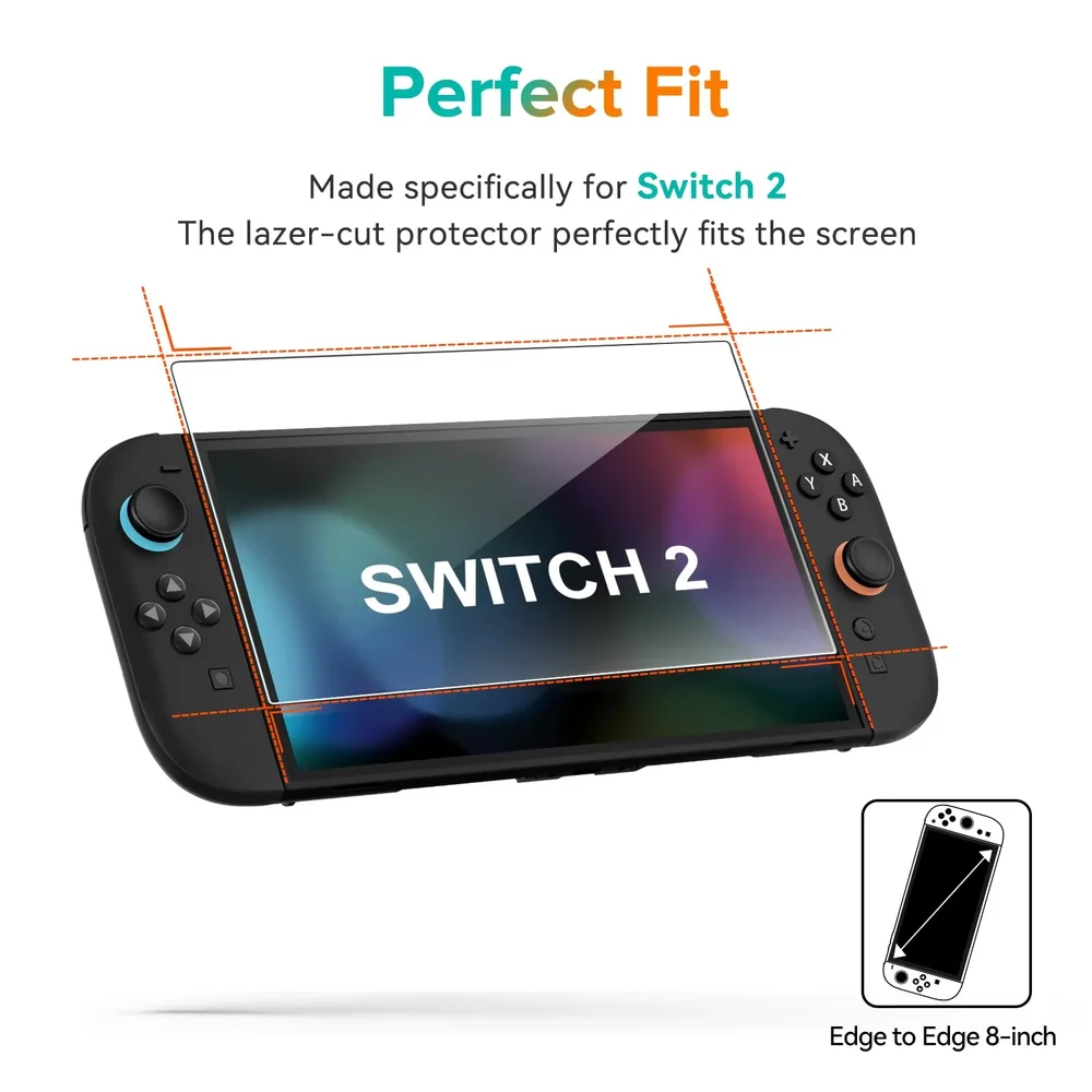 Kit 02x Películas De Vidro Hd Anti Risco Compativel Nintendo Switch 2 Tela 7.9 Kit 02x Películas De Vidro Hd Anti Risco Compativel Nintendo Switch 2 Tela 7.9