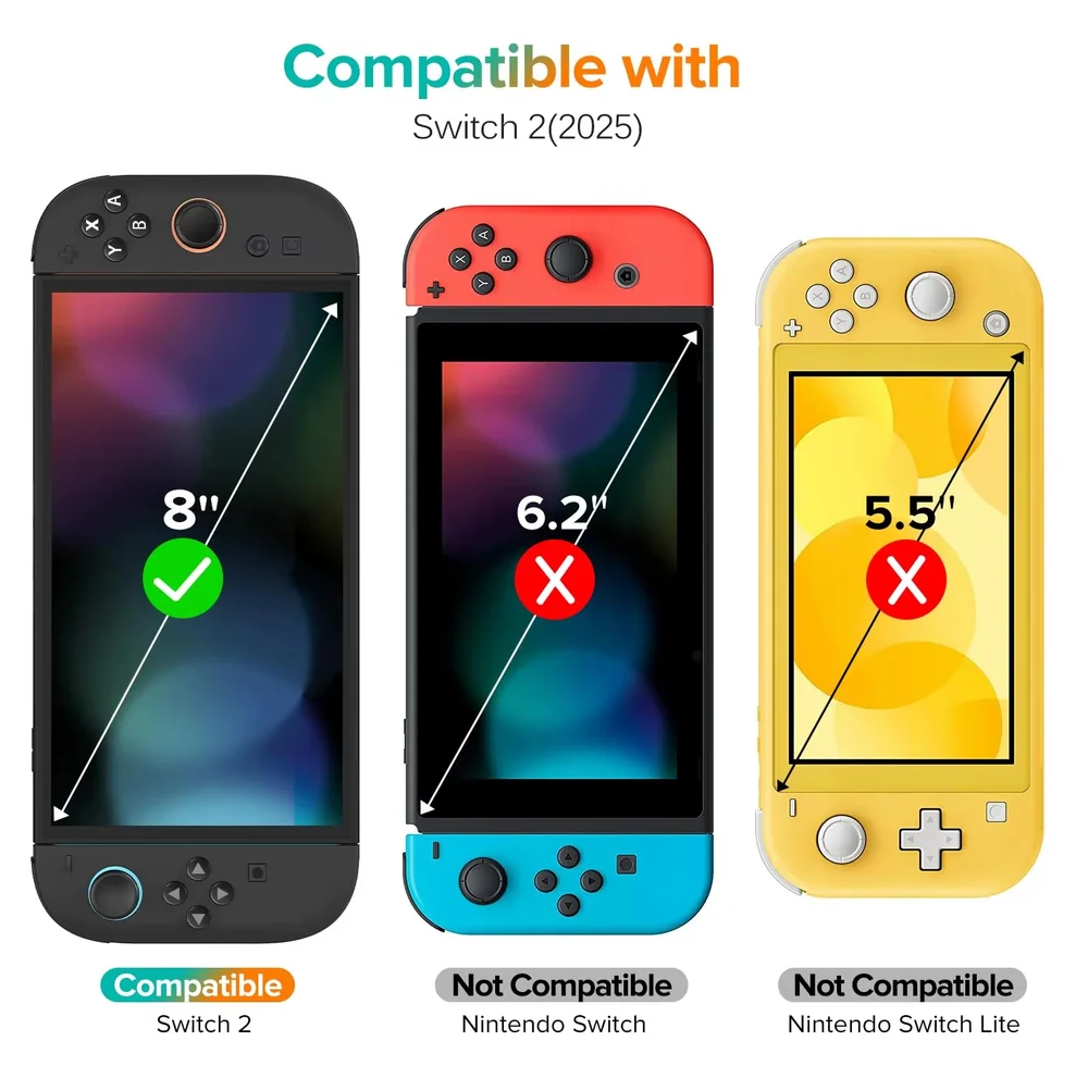Kit 02x Películas De Vidro Hd Anti Risco Compativel Nintendo Switch 2 Tela 7.9 Kit 02x Películas De Vidro Hd Anti Risco Compativel Nintendo Switch 2 Tela 7.9