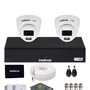 Kit Cftv Com 2 Câmeras Intelbras 3220d Full Color Com Áudio Dvr Intelbras 1104-c Com SSD 512gb.