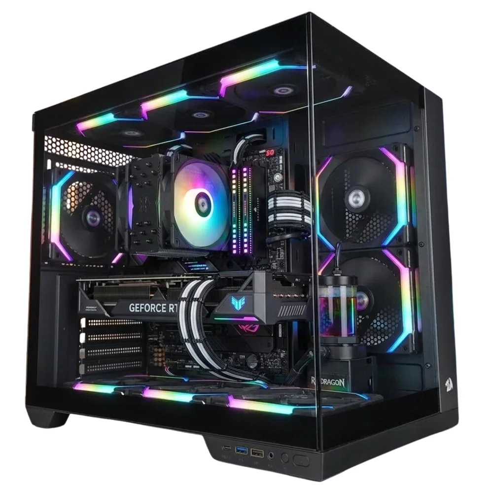 PC Gamer Aquário Amd Ryzen 5 5600, B550m, RTX 5060 Ti 16gb, 32gb Ram, Nvme 2TB, W11 - Kalango Games