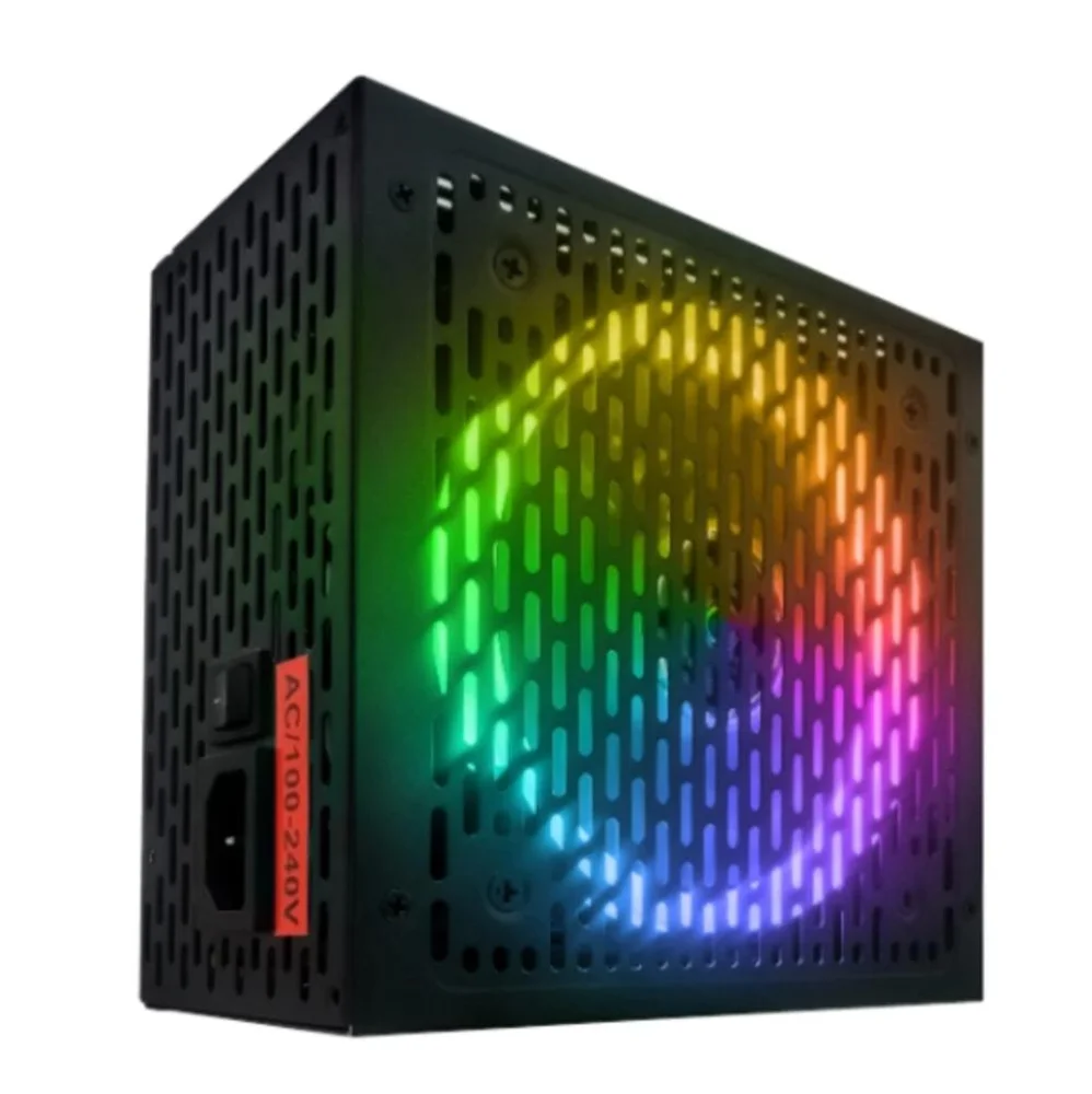 Fonte Alimentação Gamer Atx 750w Bivolt PC Rainbow RGB Pfc 80 Plus Fonte Alimentação Gamer Atx 750w Bivolt PC Rainbow RGB Pfc 80 Plus