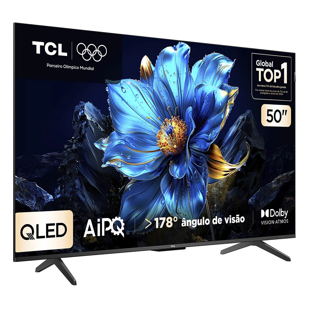 Smart TV TCL 50 Polegadas QLED 4K P7K WiFi Bluetooth Google TV HDR10+ Dolby Atmos Dolby Vision 50P7K - view 2