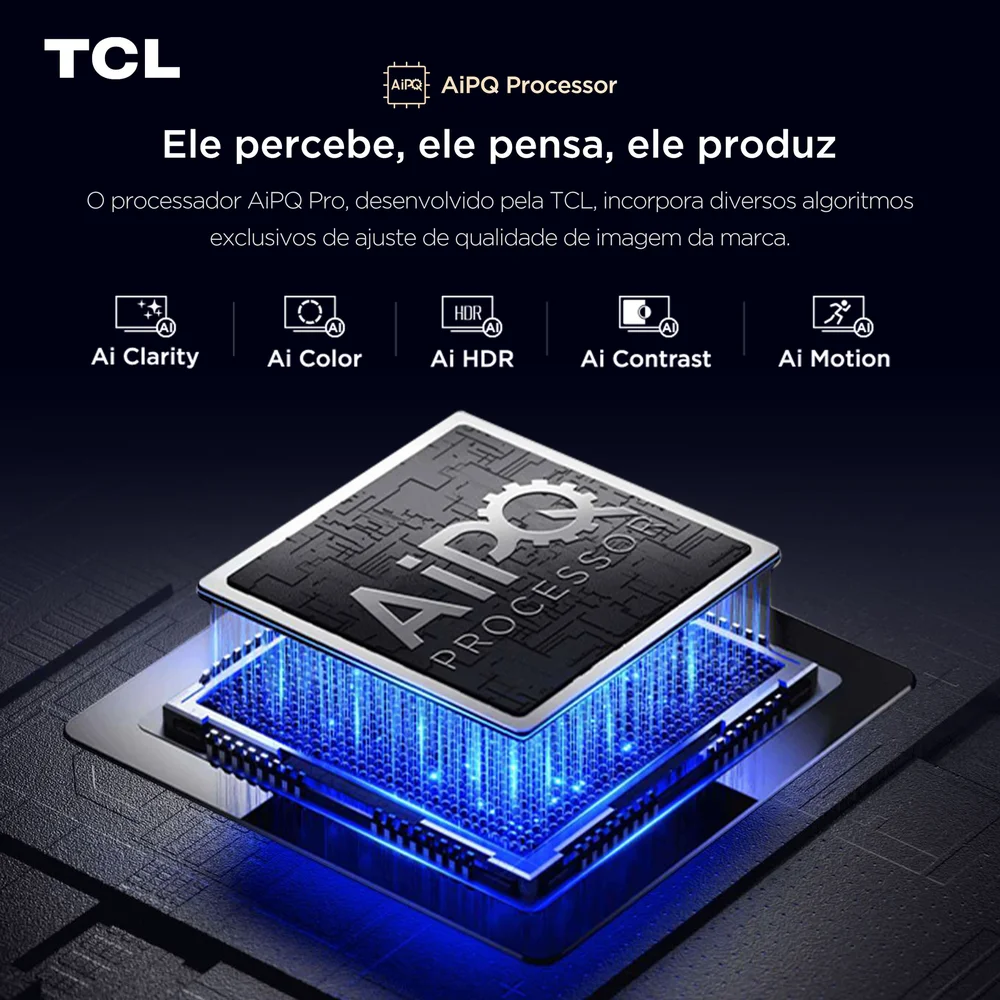 Smart TV TCL 50 Polegadas QLED 4K P7K WiFi Bluetooth Google TV HDR10+ Dolby Atmos Dolby Vision 50P7K - view 4