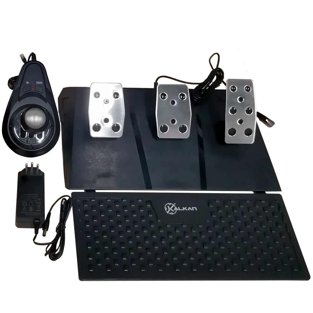 Volante Gamer Com Pedal E Cambio Kalkan G500 Proracing Force Feedback Preto Klk00032