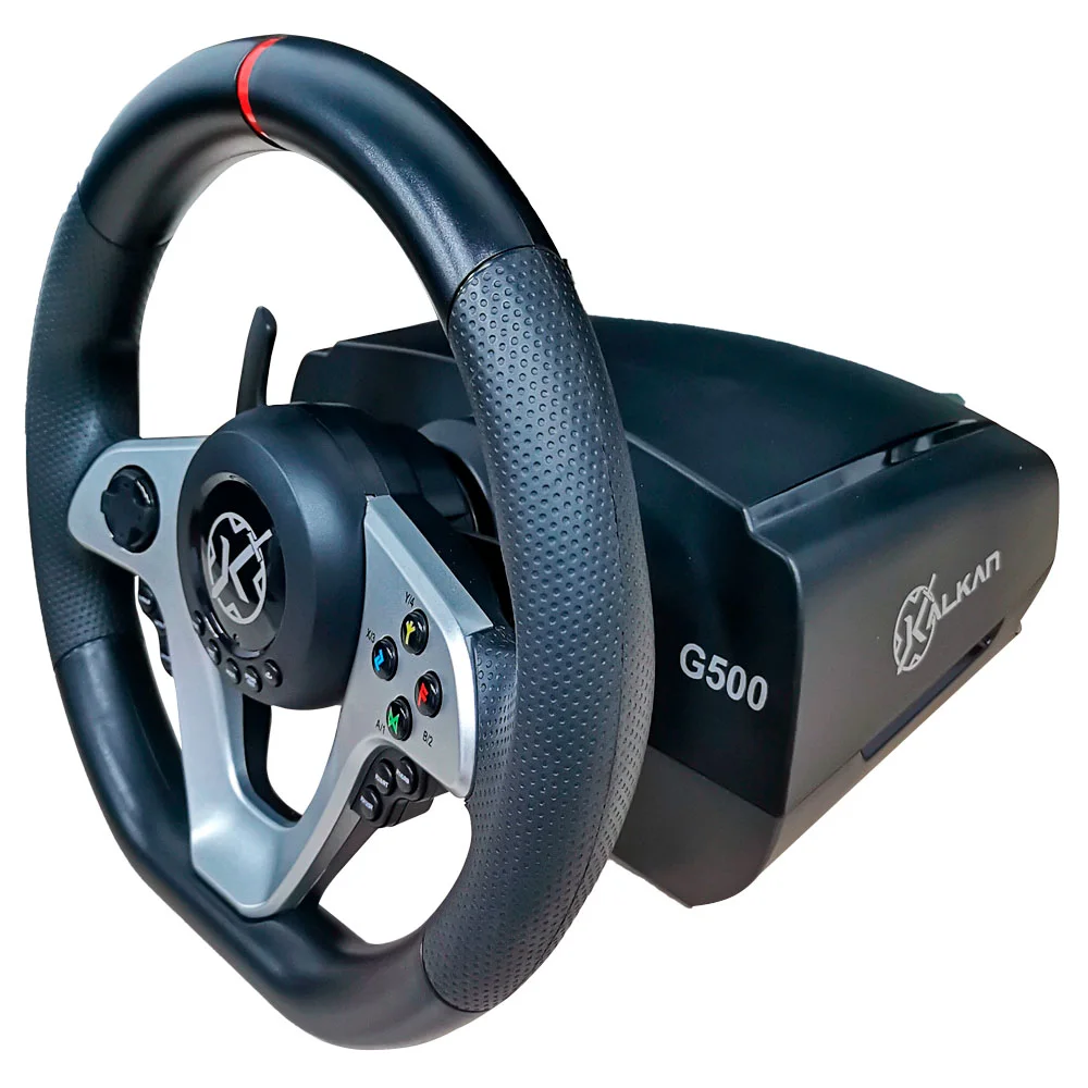 Volante Gamer Com Pedal E Cambio Kalkan G500 Proracing Force Feedback Preto Klk00032
