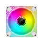Kit 4 Cooler Fan Coolmoon DM1 Alta Performance, Branco, Pwm 4 Pinos, ARGB 3 Pinos, Silencioso, 800-1800 RPM, Com Controlador de LED